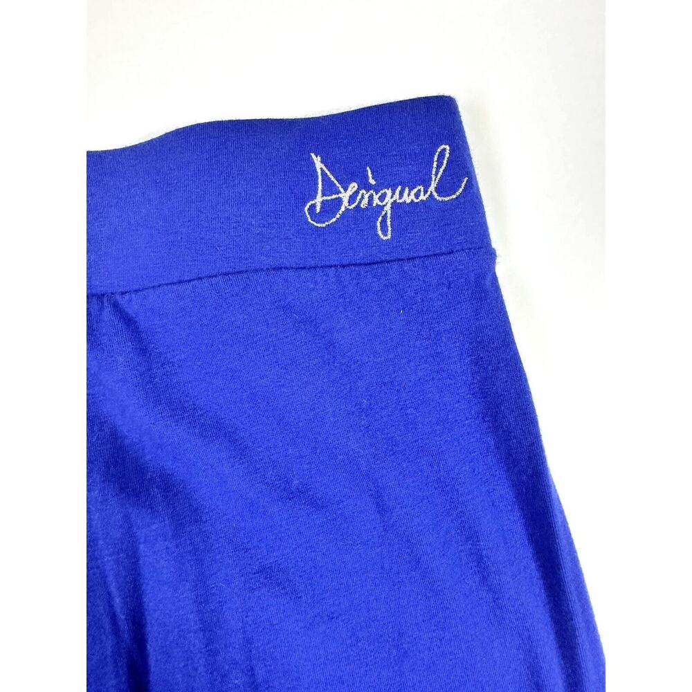 DESIGUAL Girl's Leggings Blue Floral Geometric Tribal Print Size L (9/10-11/12)